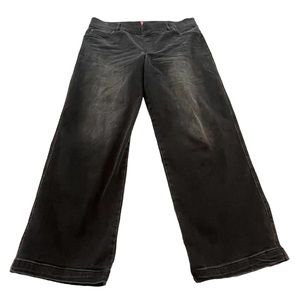 Spanx Faded Black Pull On Wide Leg High Waist Pants Size 2X